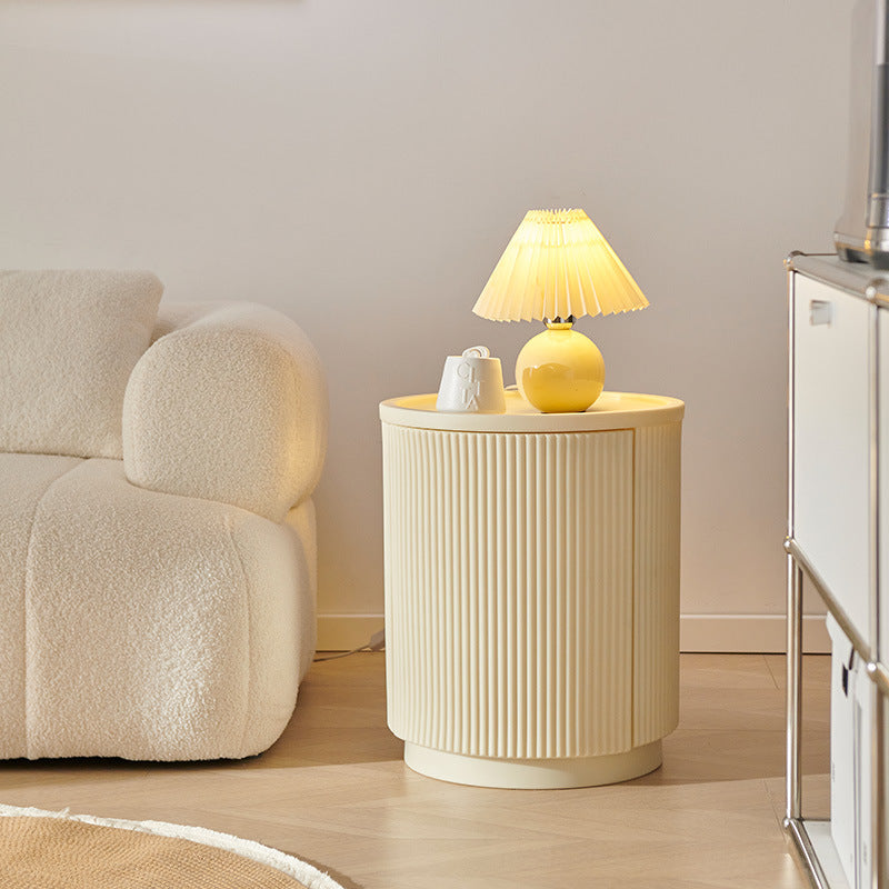 Minimalist Cylinder Plastic Nightstand — Bule