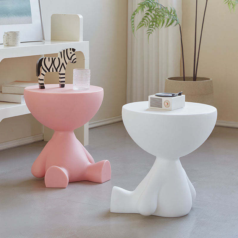 Minimalist Flat Round End Table