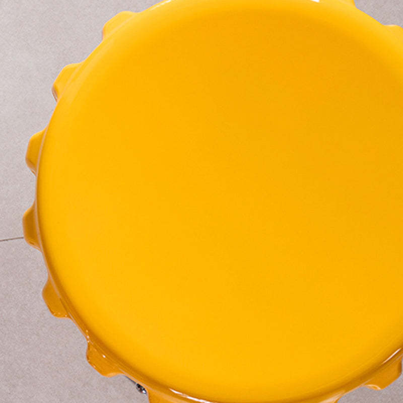 Contemporary Beer Bottle Cap Plastic Swivel Bar Stool