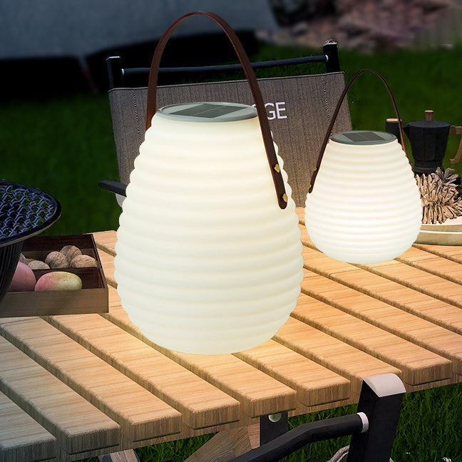 Minimalist Solar Leather Lantern Light
