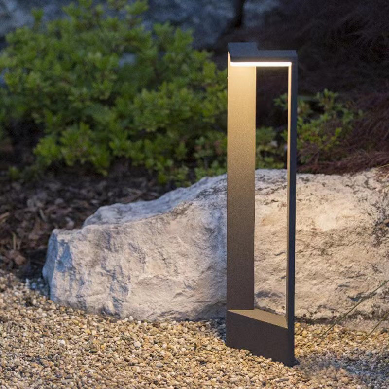 Minimalist Rectangular Aluminum Acrylic LED Landscape Light