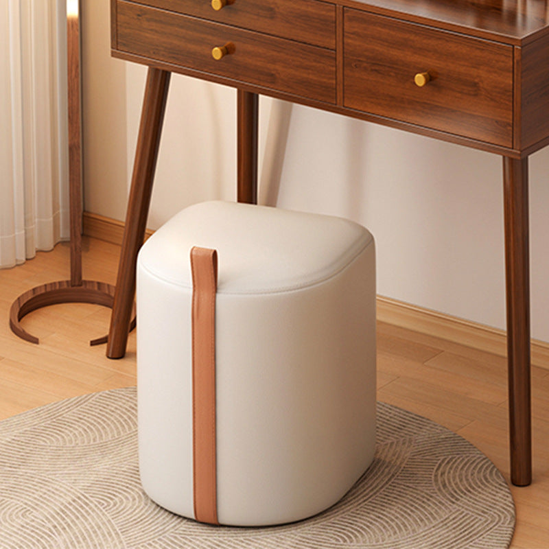 Nordic Leather Cylinder Vanity Stool