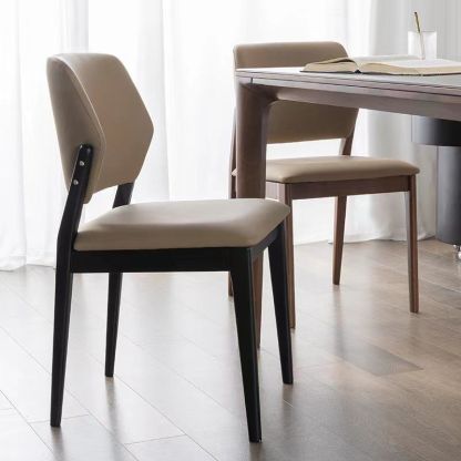 Nordic Wood Leather Chair
