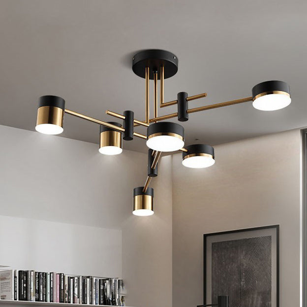 Scandinavian Iron Acrylic Round LED Ceiling Light