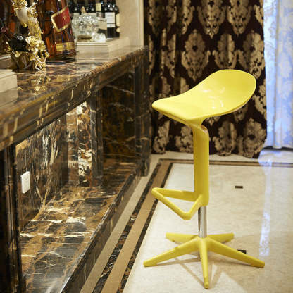 Nordic Plastic Metal Swivel Barstool