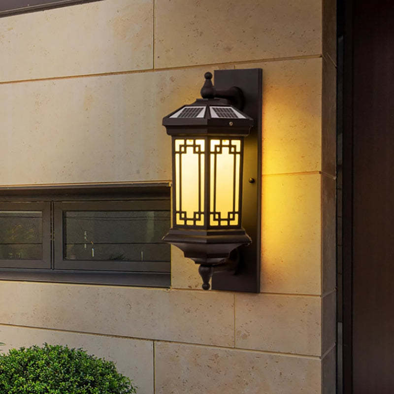 Chinese Solar Cylinder Loft Aluminum Glass Wall Sconce