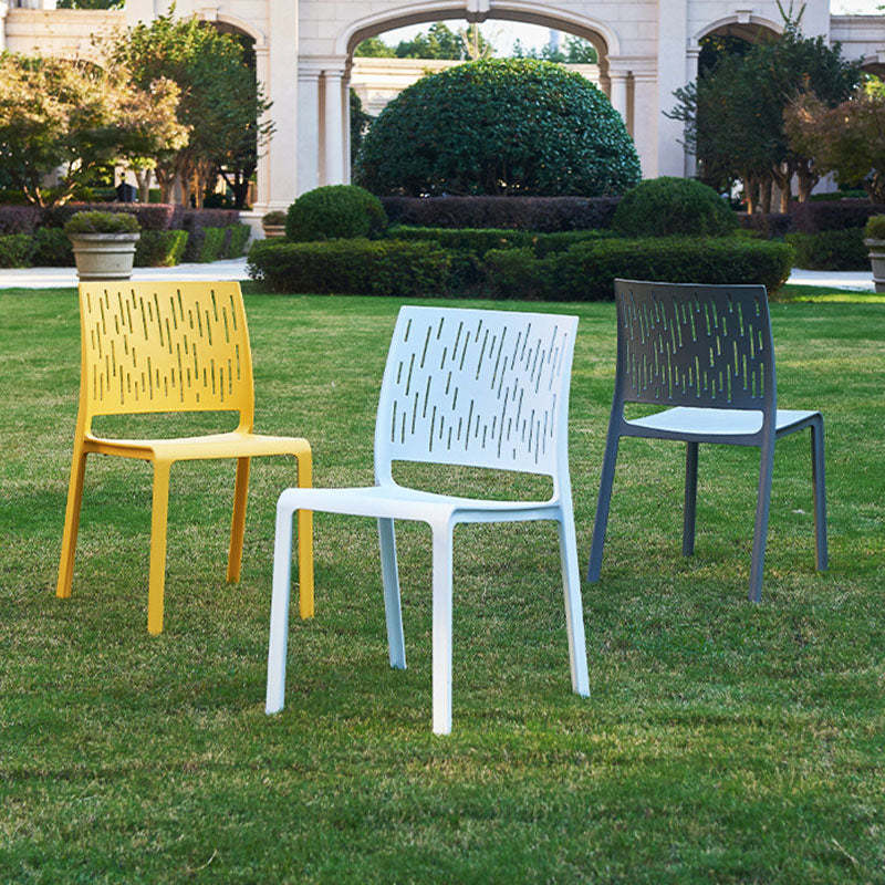 Minimalist Square Plastic Chair — Blue