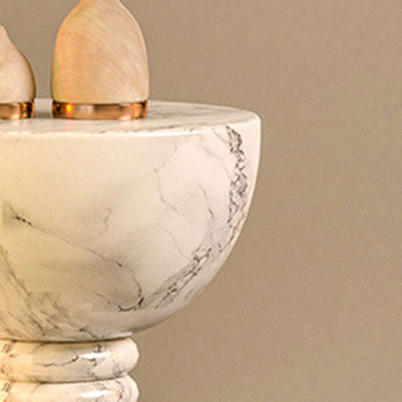 Minimalist Marble Magnesium Oxide End Table