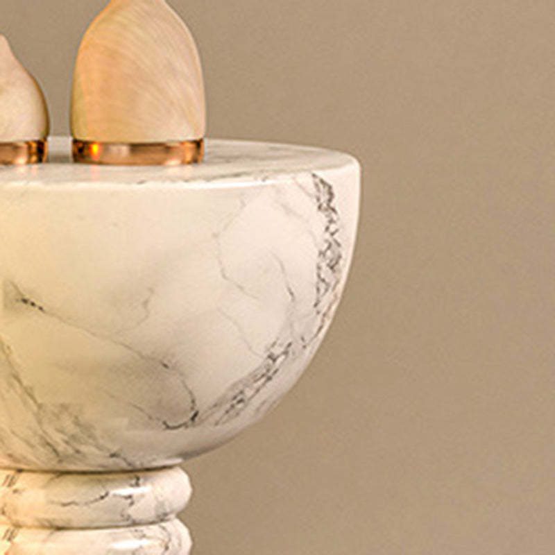 Minimalist Marble Magnesium Oxide End Table