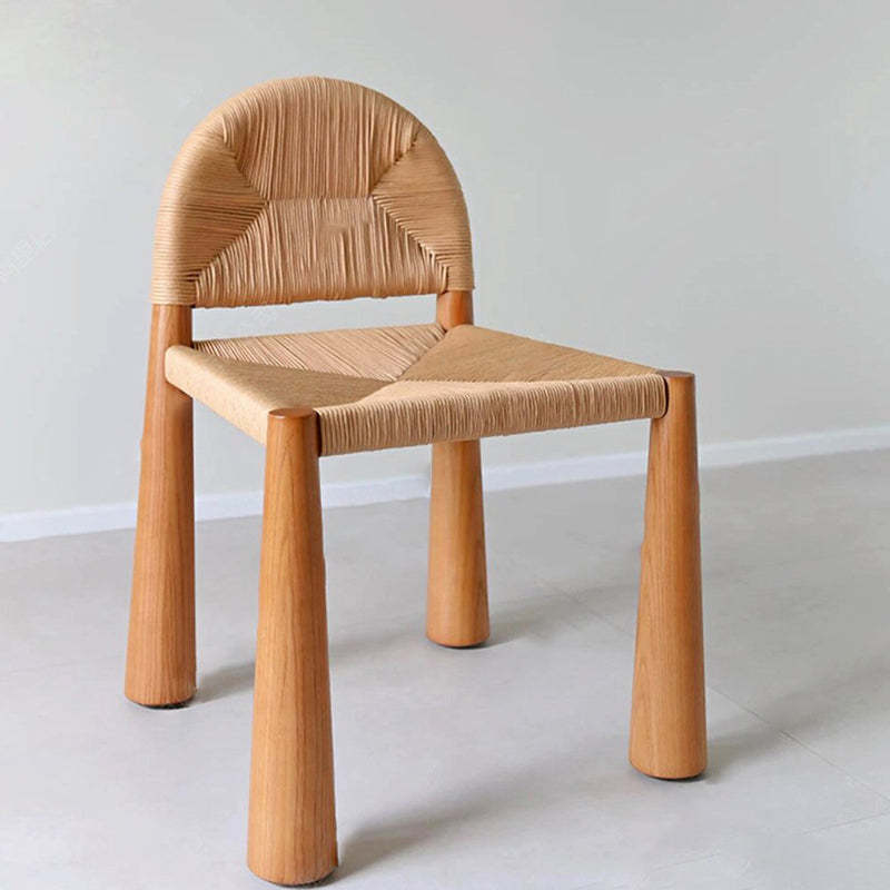 Vintage Wood Rattan Chair