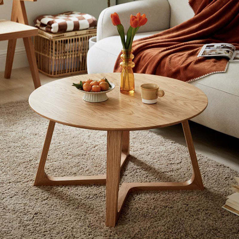 Nordic Fibreboard Pine Wood Coffee Table — Wood Color