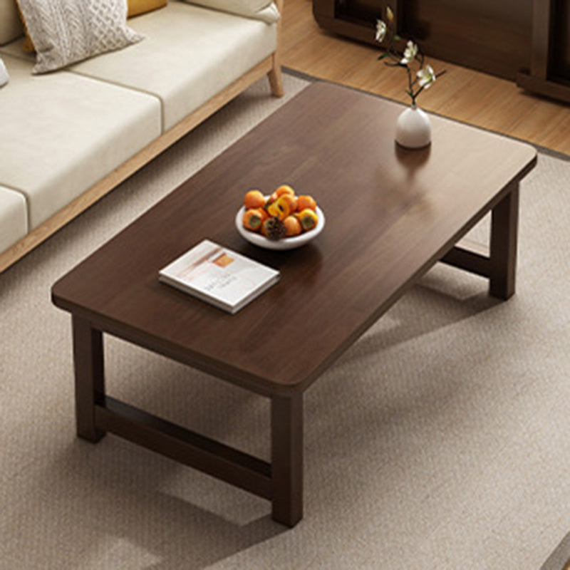 Minimalist Foldable Solid Wood Coffee Table — Walnut