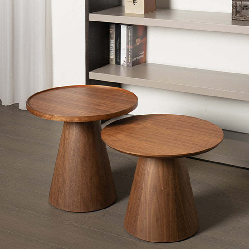 Minimalist Round Wood Coffee Table