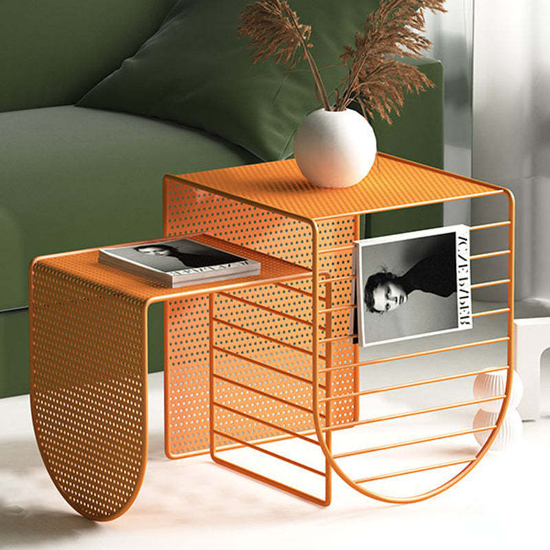 Minimalist Square Iron Panel Coffee Table