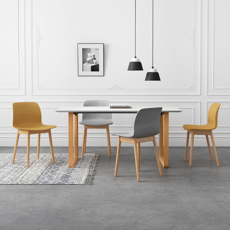 Nordic Curved Wood Dining Chair