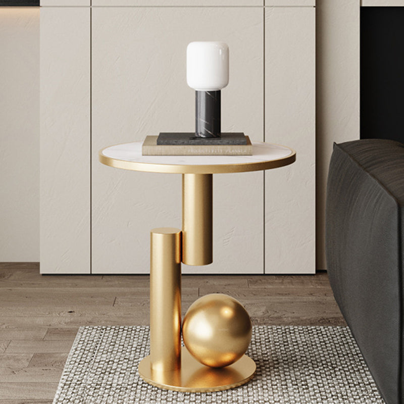 Scandinavian Cylinder Sintered Stone Side Table