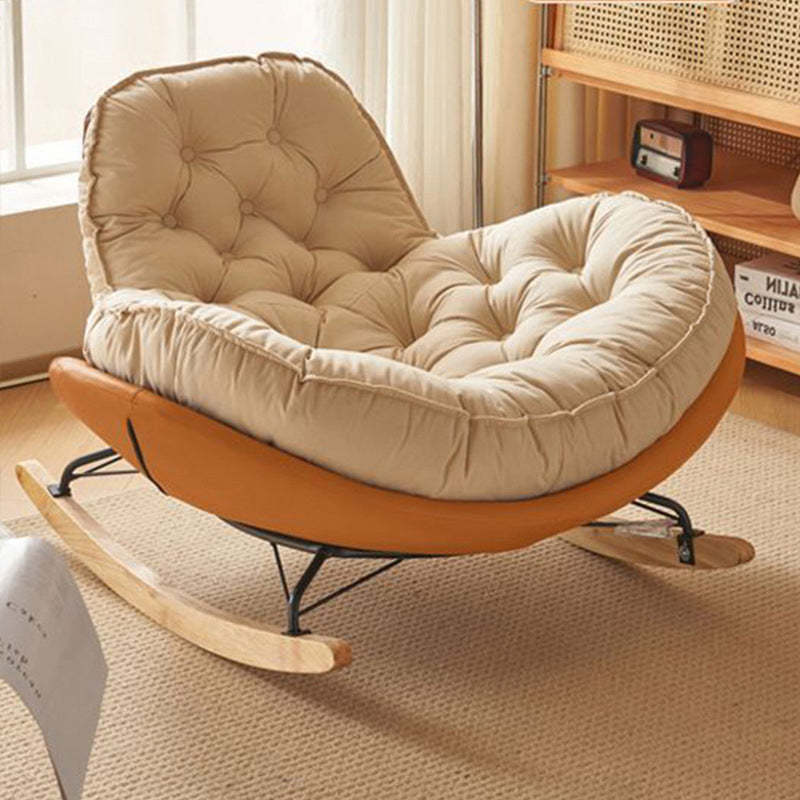 Nordic Tufted Velvet Rocking Chair