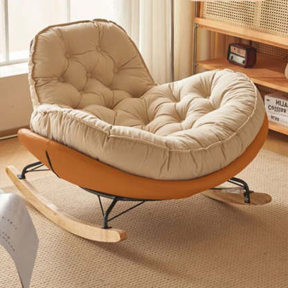 Nordic Tufted Velvet Rocking Chair