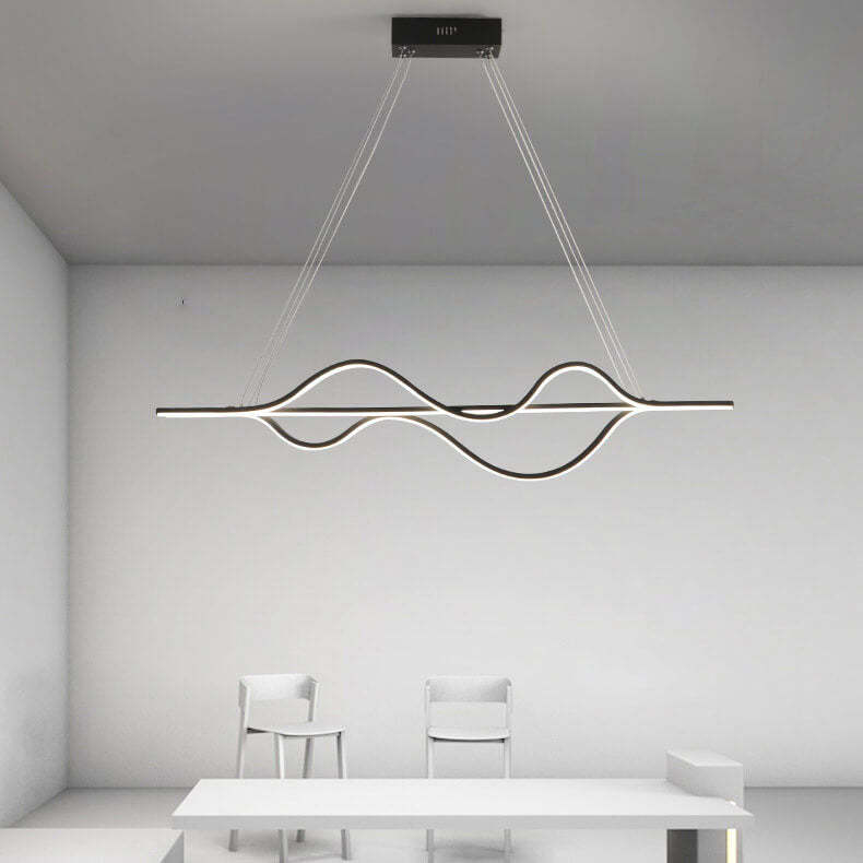 Minimalist Lines LED Island Chandelier