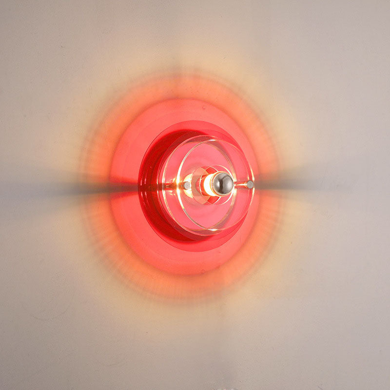 Colorful Iron Acrylic Flying Saucer Wall Sconce