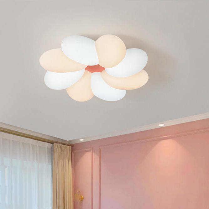 Nordic Colorful Flower LED Flush Mount Light