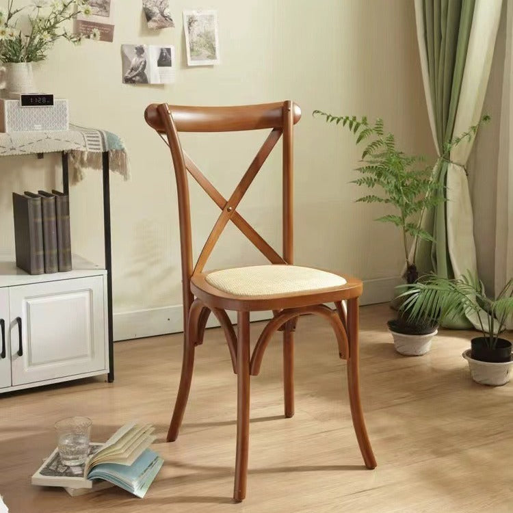 Wood traditional cross-back dining chairs & benches