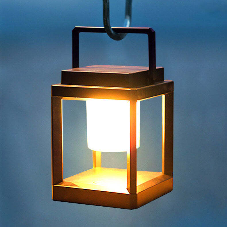 Outdoor Solar Square Cage Landscape Light