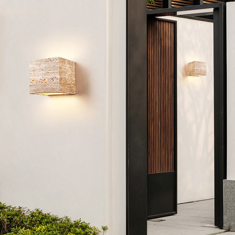 Lighom traditional travertine decor yellow wall sconces — Outdoor - Waterproofing / 220V-240V (UK/AU