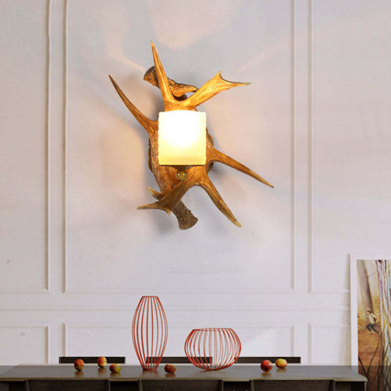 Modern Retro Antler Glass Wall Sconce