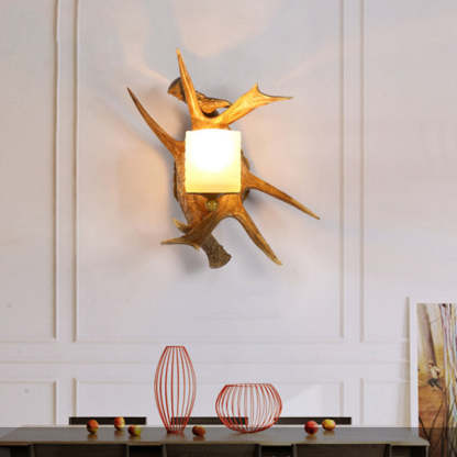 Modern Retro Antler Glass Wall Sconce