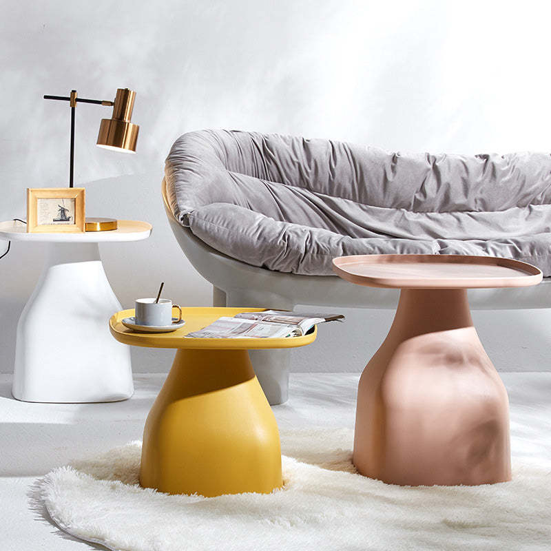Scandinavian Round Column Plastic Coffee Table
