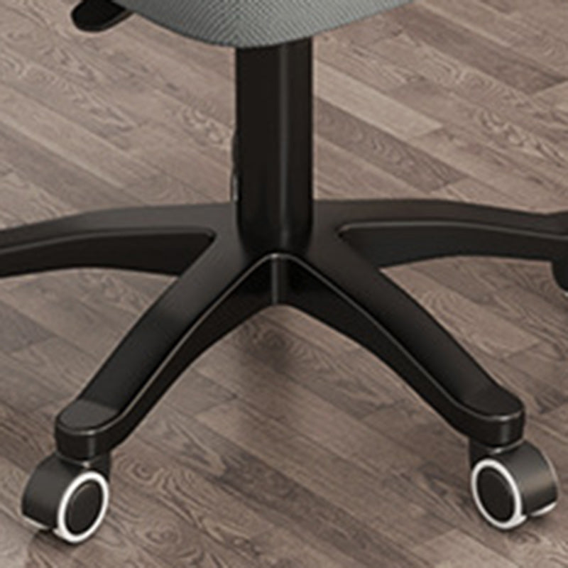 Minimalist Fabric Plastic Steel Desk Chair — Plastic / Latex / Gray