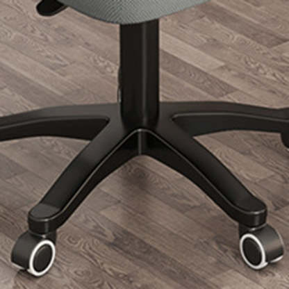 Minimalist Fabric Plastic Steel Desk Chair — Plastic / Latex / Gray