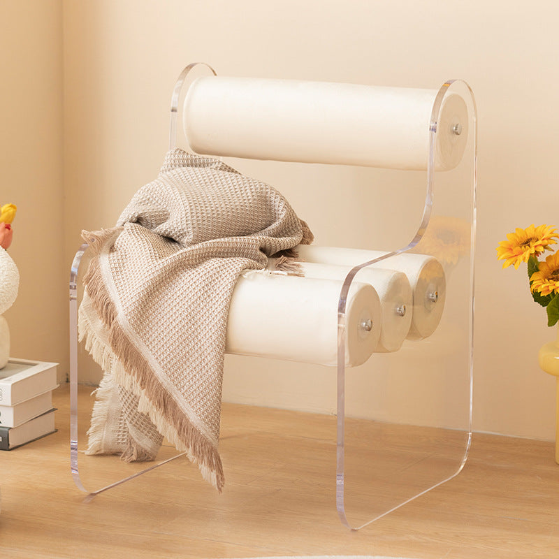 Contemporary Cylinder Acrylic Fabric Chair