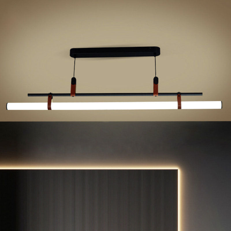 Nordic Minimalist Leather LED Island Chandelier