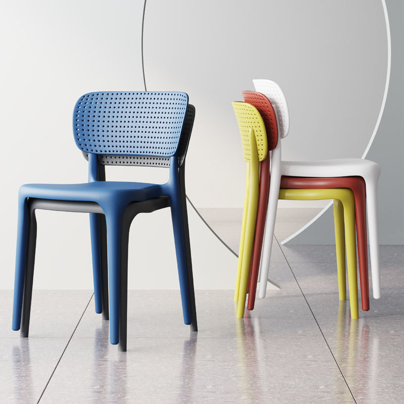 Contemporary Plastic Chair — Black