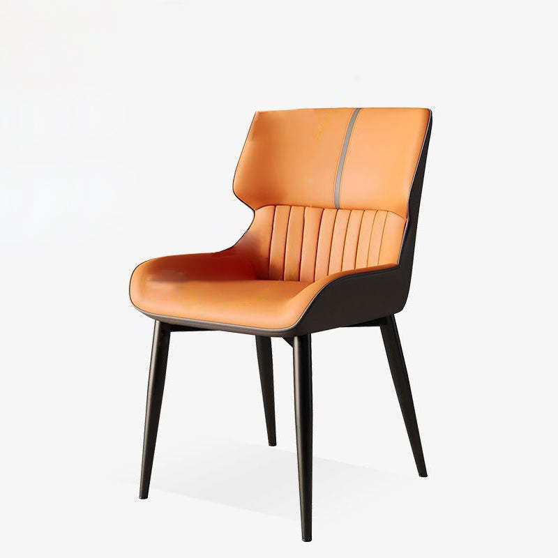Minimalist Steel Leather Dining Chair