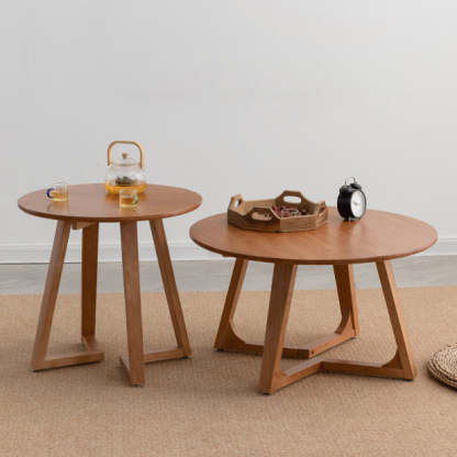 Contemporary Wood V-Leg Coffee Table