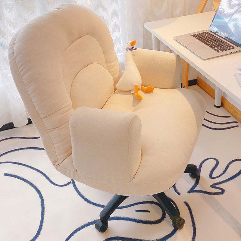 Scandinavian Curved Nylon Desk Armchair — Yellow
