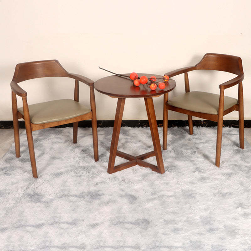 Modern V-Leg Rubberwood Dining Table