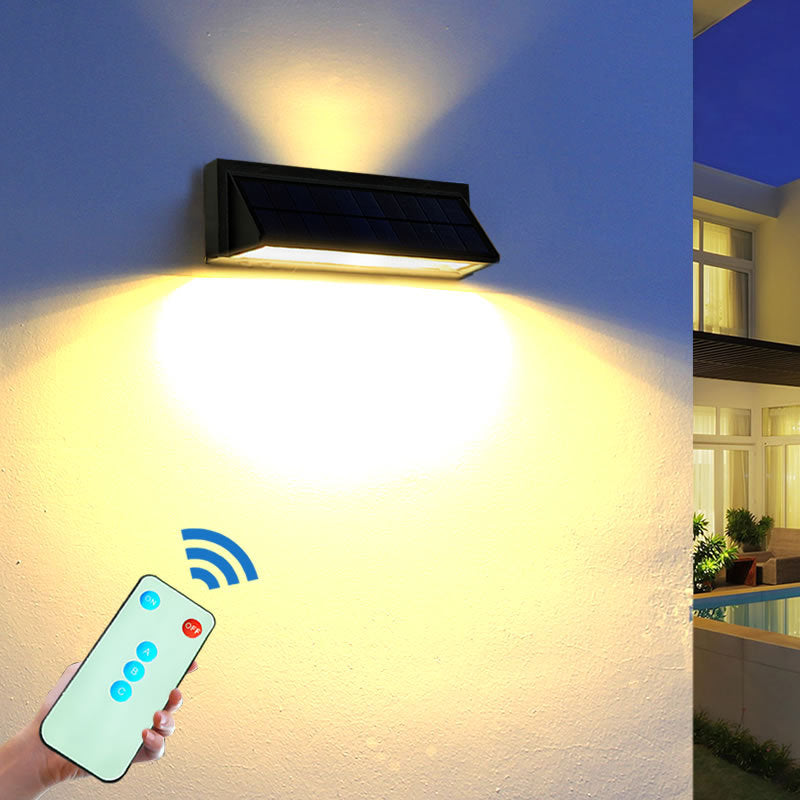 Outdoor Solar Rectangular Slant LED Patio Wall Sconce