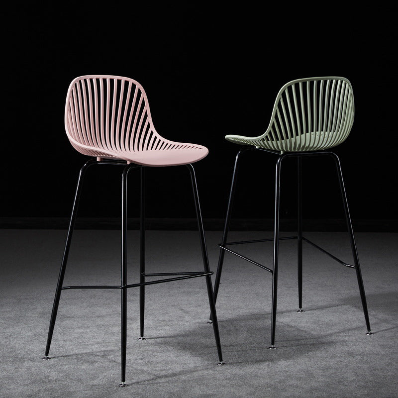 Scandinavian Round Plastic Bar Stool