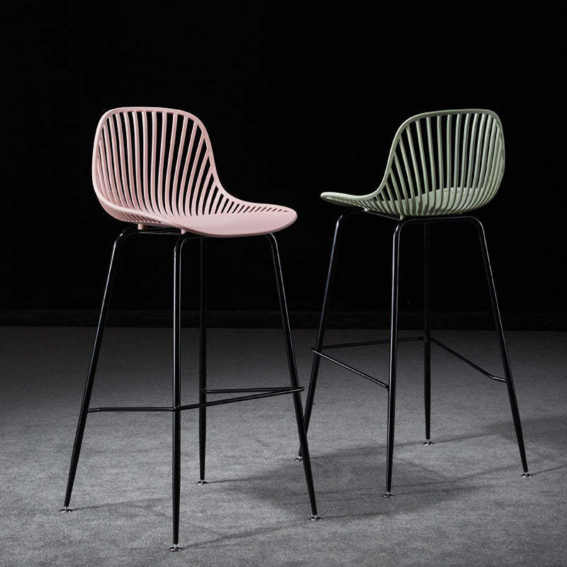 Scandinavian Round Plastic Bar Stool