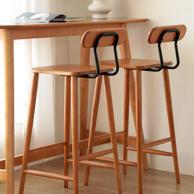 Nordic square wood iron wood bar & counter stools