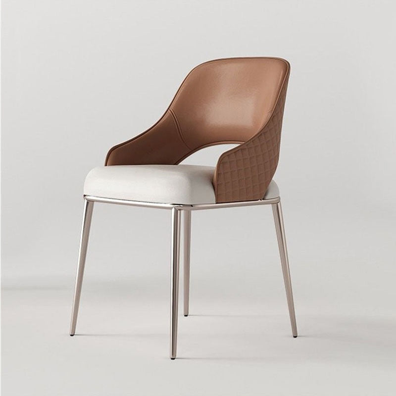 Minimalist stainless red dining chairs & benches