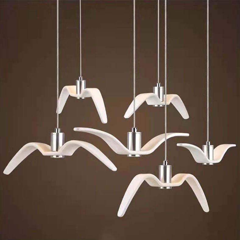 Nordic Wrought Iron Seagull LED Pendant Light