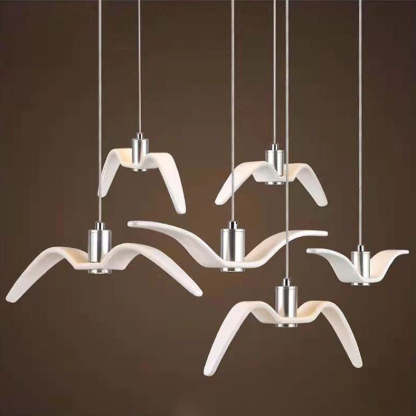 Nordic Wrought Iron Seagull LED Pendant Light