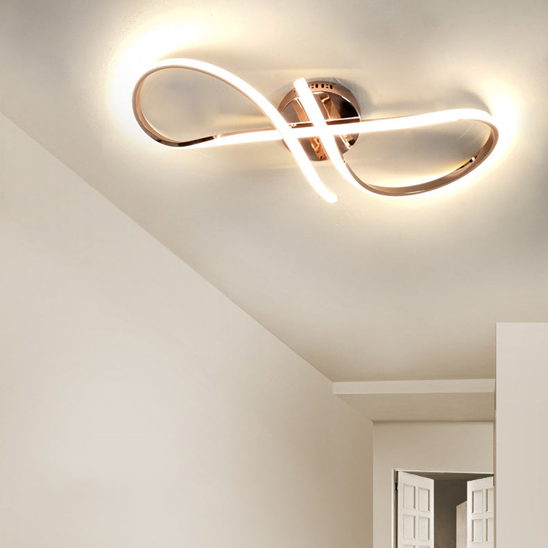 Minimalist Aluminum Silicone Spiral Twisted