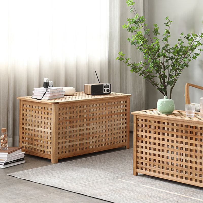 Japanese Square Wood Metal Coffee Table