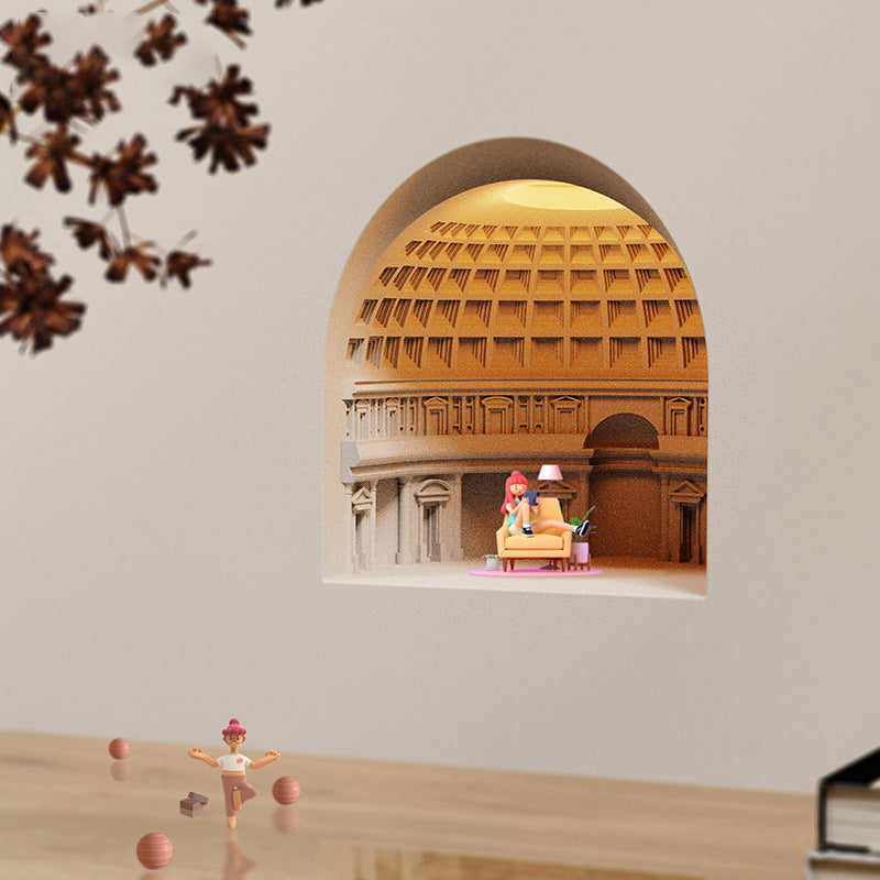 Pantheon Plaster Sensor LED Recessed Wall Sconce Night Light